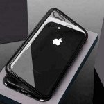 Wholesale iPhone 8 Plus / 7 Plus Fully Protective Magnetic Absorption Technology Transparent Clear Case (Black)